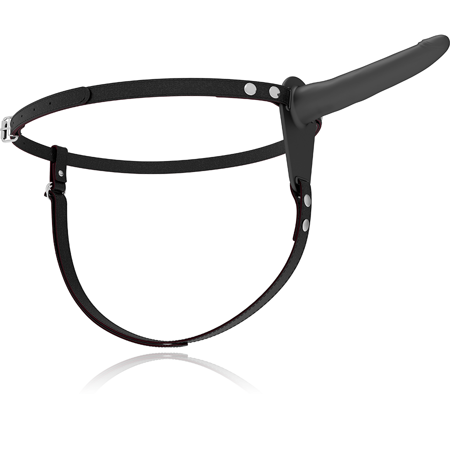 Fetish submissive arnãs silicona negro 15cm