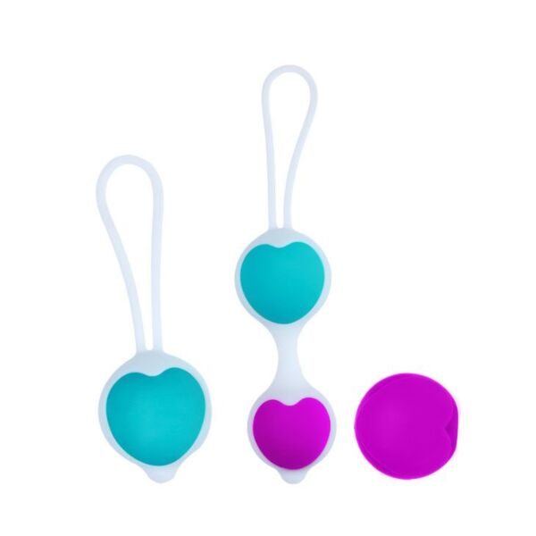 Boules de geisha Pretty Love Hegel Ball en silicone, avec leur support et leurs boules interchangeables
