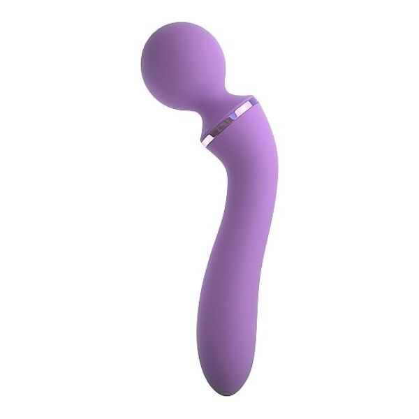 Vibromasseur Pipedream Duo Wand Massage-Her, avec tête ronde et embout fin