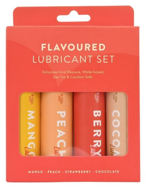 Loving Joy Flavoured Lubricant Set, quatre flacons de lubrifiant aromatisé de 30 ml