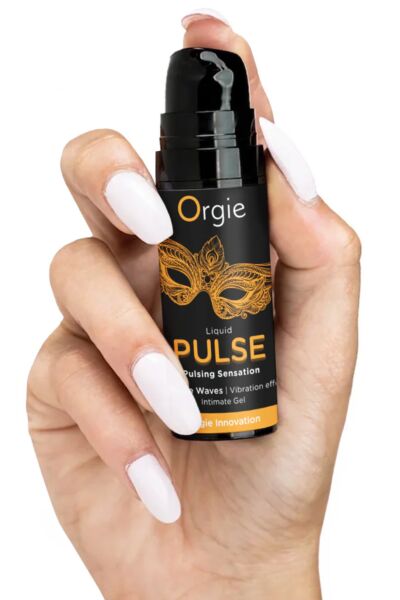 Flacon de gel stimulant Orgie Liquid Pulse au goût caramel glacé, 15 ml