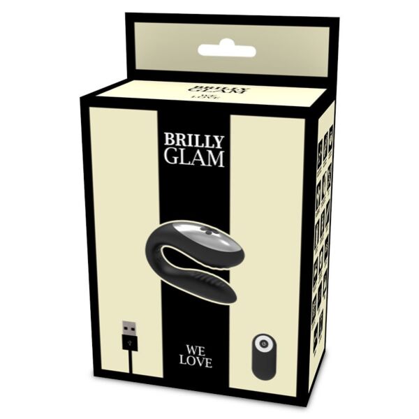 Vibromasseur pour couples Brilly Glam We Love Black avec télécommande