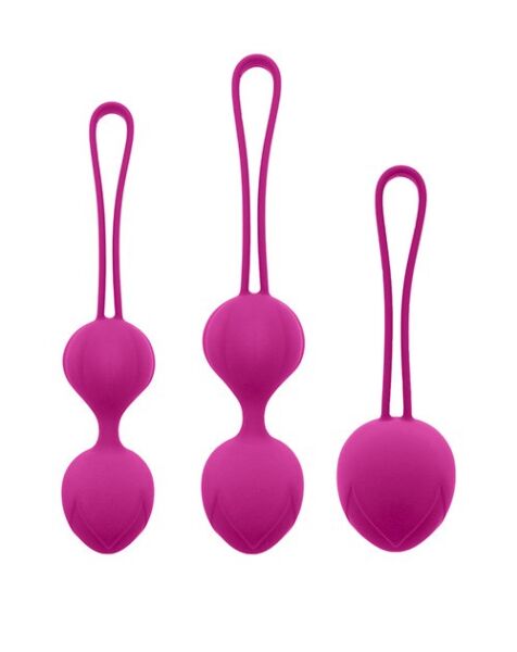 Set de boules de geisha S Pleasures Trio Kegel Trainer avec la boule simple et les deux boules doubles