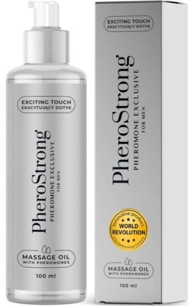 Huile de massage aux phéromones PheroStrong pour homme, flacon de 100 ml