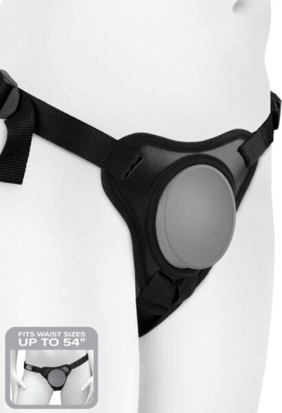 Gode ceinture Pipedream Body Dock Elite Mini avec plaque en silicone et sangles en nylon
