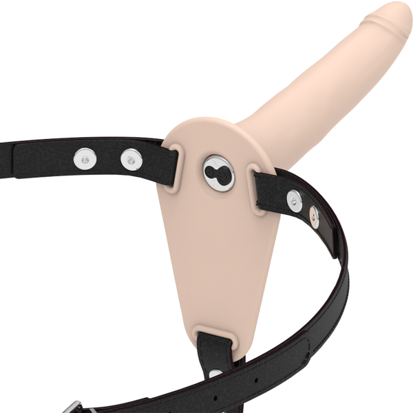 Gode ceinture avec vibromasseur Fetish Submissive 15 cm en silicone, avec ceinture élastique