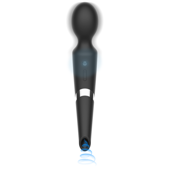 Vibromasseur wand avec stimulateur à succion Black&Silver Beck