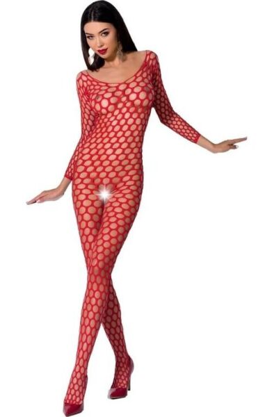Bodystocking Passion BS077 en résille avec dentelle et transparences