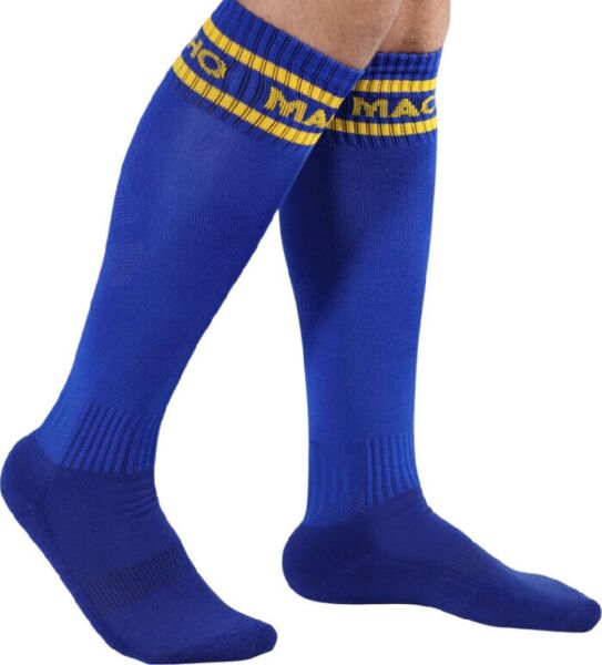 Chaussettes longues Macho Underwear style chaussettes de foot, avec le logo de la marque