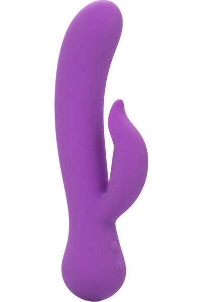 Vibromasseur à double stimulation CalExotics First Time Rechargeable Pleaser de couleur violette