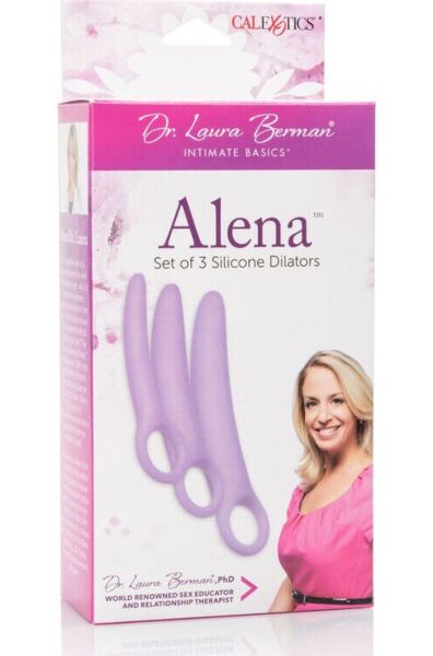 Set de trois dilatateurs Calexotics Alena en silicone violet, de la plus petite à la plus grande taille