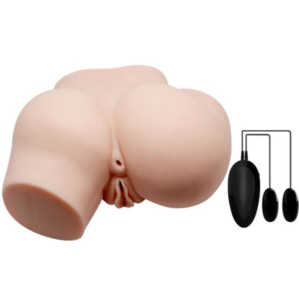 Masturbateur Crazy Bull vagin et anus, buste réaliste avec vibration