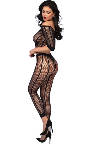 Ensemble sans couture Chilirose CR 4647 en noir, avec top et legging