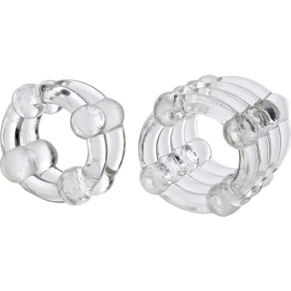 Ensemble transparent COLT Enhancer Rings Clear avec deux modèles à deux et quatre anneaux reliés