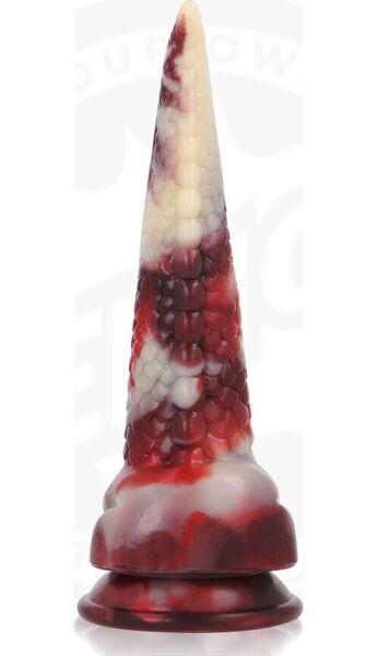 Dildo Epic Draxis Ombre abyssale, avec une partie supérieure plus fine et une base de préhension