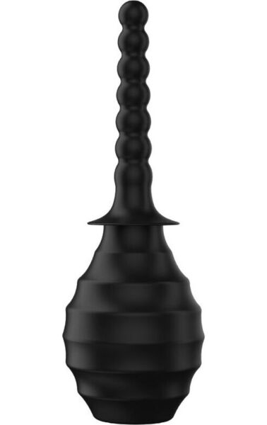 Douche anale Mr Play BLKM7 Super Power noire, avec poire et embout