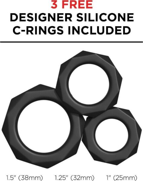 Gaine pénienne PDX Elite Silicone Stimulator de Pipedream, en silicone noir