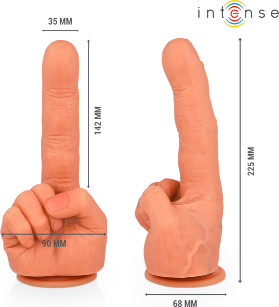 Gode point G Intense Hubert, flexible, avec base ventouse
