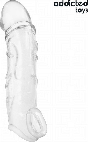 Gaine pénis Addicted Toys 22 cm, transparente