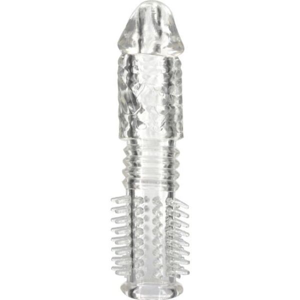 Gaine pénis Seven Creations texturée, transparente