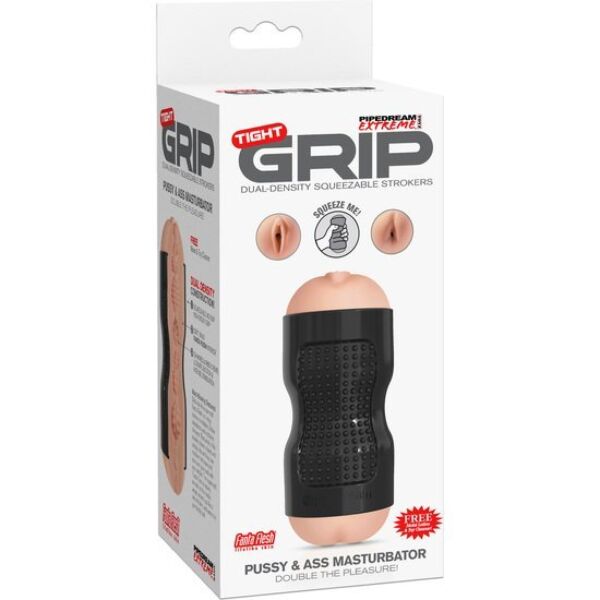 Masturbateur PDX Extreme Tight Grip avec deux entrées reproduisant un vagin et un anus
