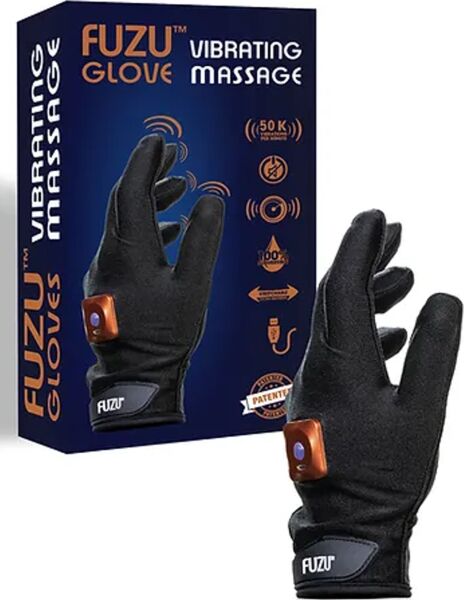 Gant vibrant FUZU Vibrating Massage Glove, noir