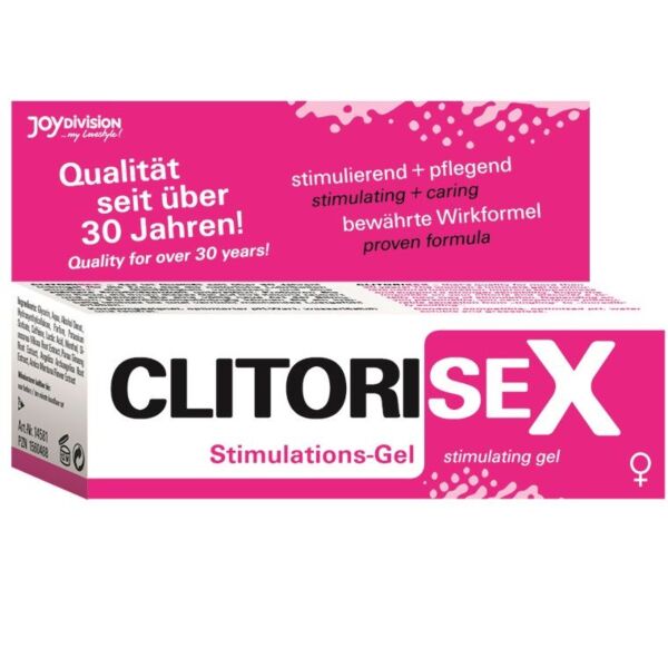 Gel stimulant Joydivision Clitorisex dans son flacon de 25 ml