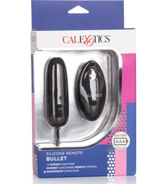 CalExotics Silicone Remote Bullet noir avec télécommande et cordon de retrait