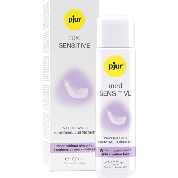 Lubrifiant à base d'eau Pjur Med Sensitive Glide en formats de 2 ml et 100 ml