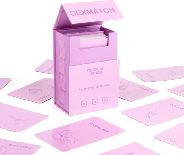 Jeu de cartes pour couples Sexmatch Foreplay Edition de Secret Play, avec sa boîte