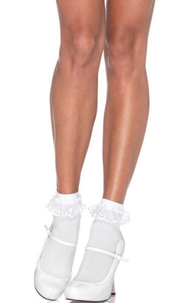 Socquettes Leg Avenue Diem avec volant en dentelle