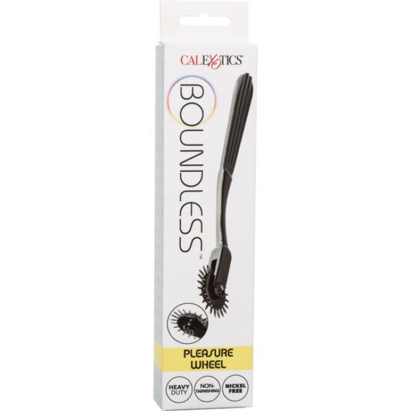 Roue de Wartenberg CalExotics Boundless Pleasure Wheel, de couleur noire, avec sa roue de 22 pointes
