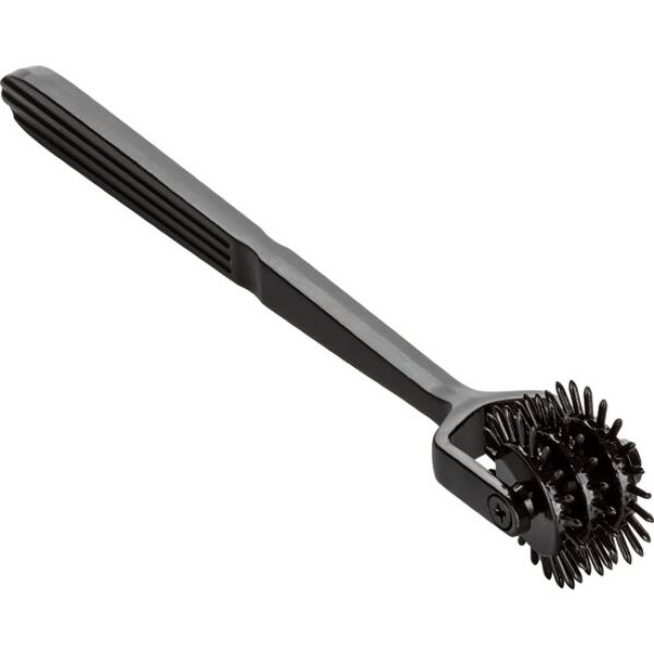 Roulette de Wartenberg CalExotics Boundless Trio Pleasure Wheel, de couleur noire, avec ses trois molettes à pointes