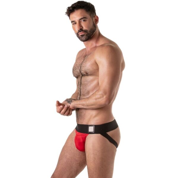 Jockstrap Locker Gear Wide Waistband avec sa large ceinture élastique et la plaque métallique du logo