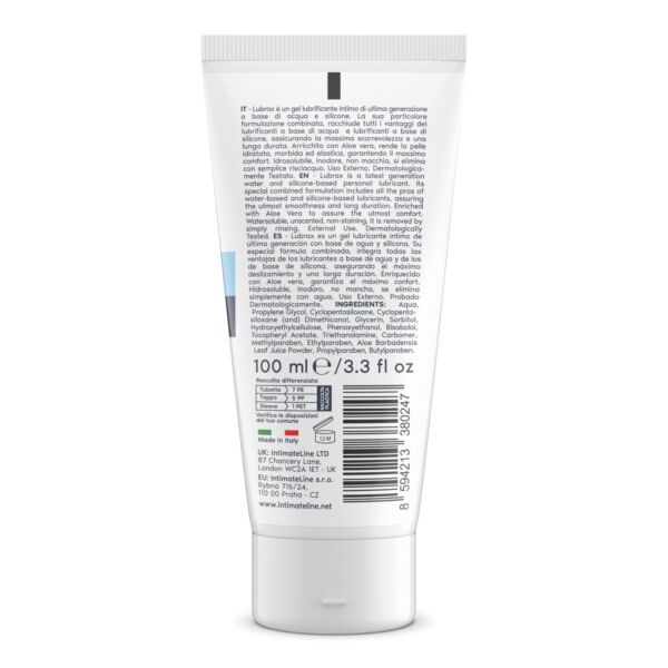 Lubrifiant anal hybride IntimateLine Lubrax de 100 ml