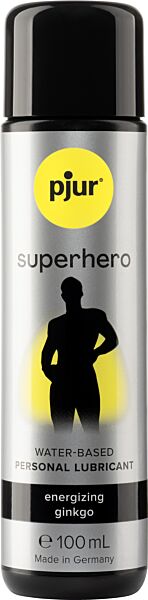 Flacon du lubrifiant à base d'eau Pjur Superhero Energizing Glide
