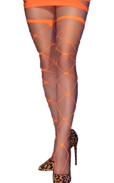 Bas cabaret Chilirose CR 4264 avec grands œillets