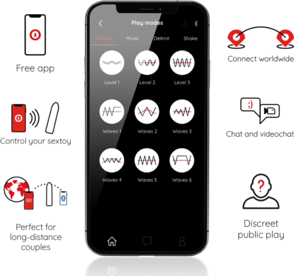 Mini-vibromasseur Oninder Berlin de couleur noire, avec le logo Oninder en rouge
