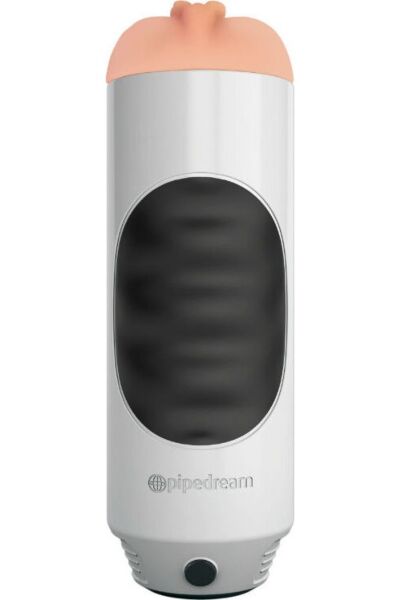 Masturbateur vibrant Extreme Toyz Mega Grip de Pipedream, de couleur blanche