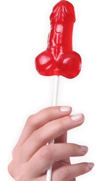 Présentoir de sucettes Secret Play à la fraise en forme de pénis, 40 unités