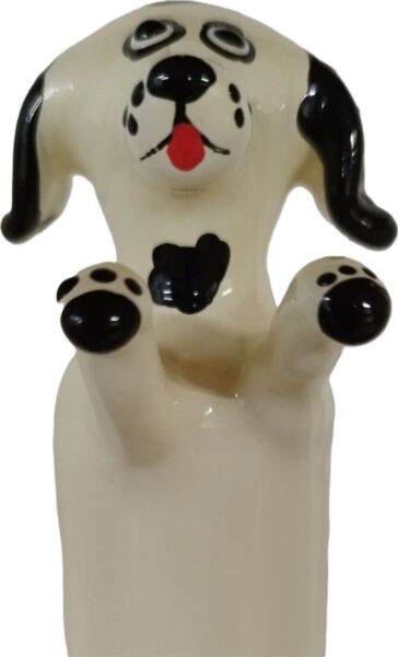 Préservatif décoratif Condomerie Happy White Dog XL, peint à la main