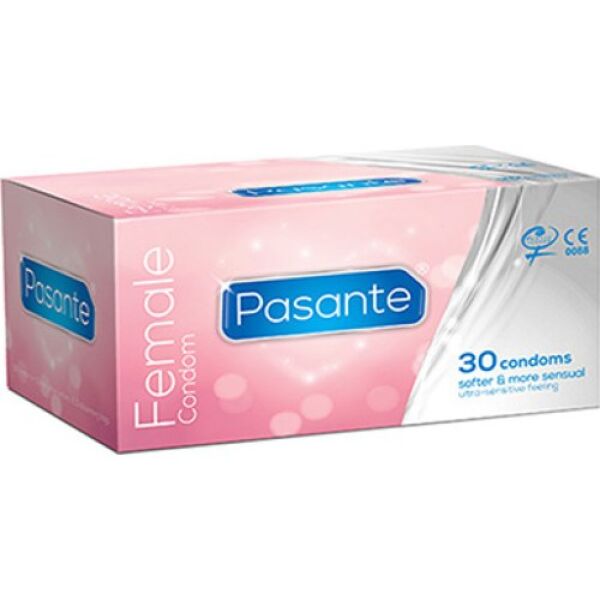 Boîte de 30 préservatifs internes Pasante Internal Female Condoms