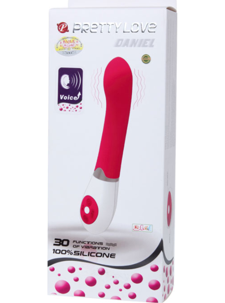 Vibromasseur Pretty Love Daniel en silicone à commande vocale