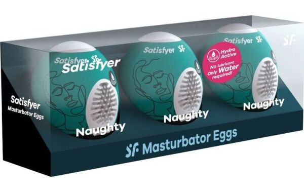 Lot de trois œufs masturbateurs Satisfyer Masturbator Egg Set Naughty