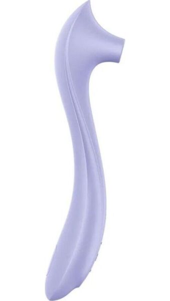 Stimulateur clitoridien à succion Satisfyer Easy Lover de couleur violette, avec son long manche