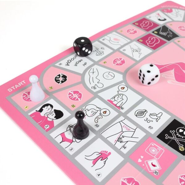 Jeu de société érotique Secret Play Mission 69, avec plateau, dés et pions