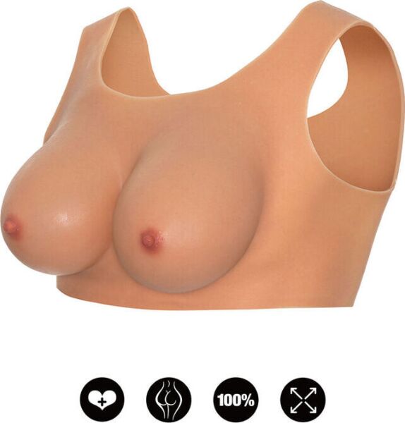 Top à seins intégrés Hidden Desire C Cup, avec des mamelons réalistes
