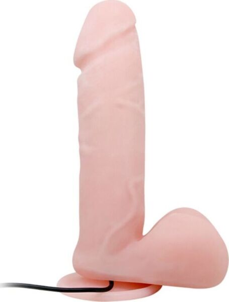 Vibromasseur réaliste Baile BW-008017BRSY, avec testicules et ventouse à la base