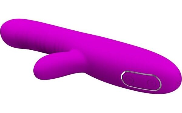 Vibromasseur rabbit Pretty Love BI-014822 en silicone, avec axe flexible et stimulateur clitoridien en forme de lapin