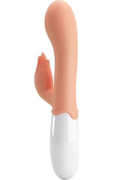 Vibromasseur point G Pretty Love BI-014961R couleur chair, avec stimulateur clitoridien en forme de fleur